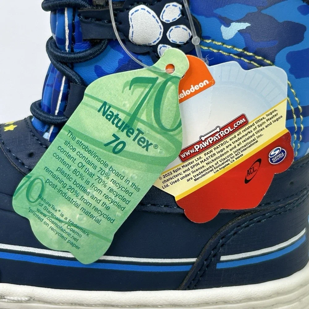 Nickelodeon Paw Patrol Chase + Marshall Dogs‎ Toddler Boys 6 Snow Boots New Blue